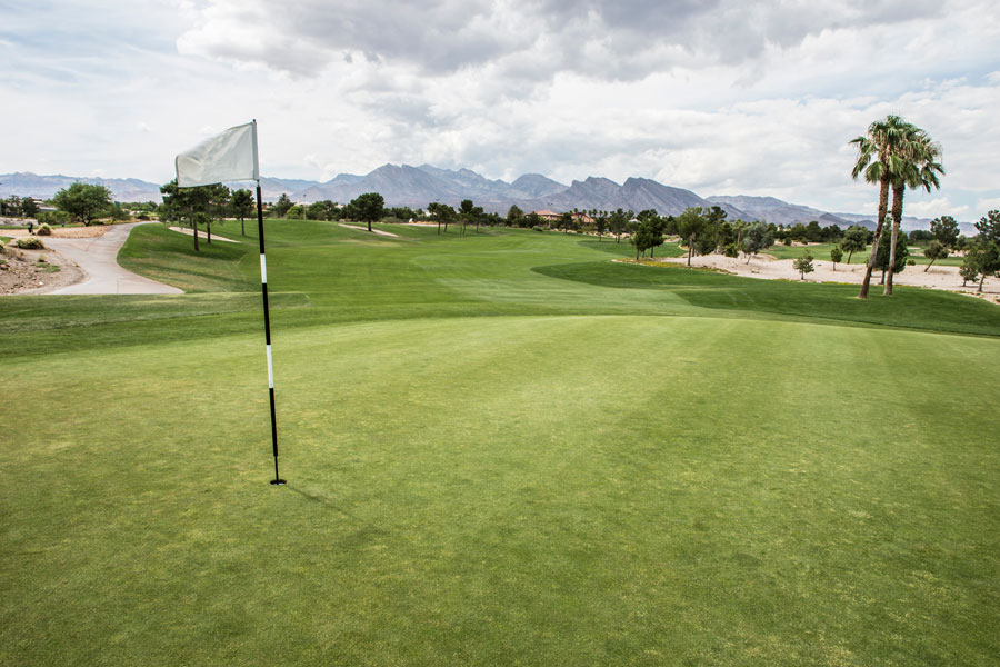 Aerial view of prestigious country club housing in Las Vegas